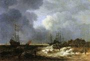 Jacob Isaacksz. van Ruisdael The Breakwater oil painting artist